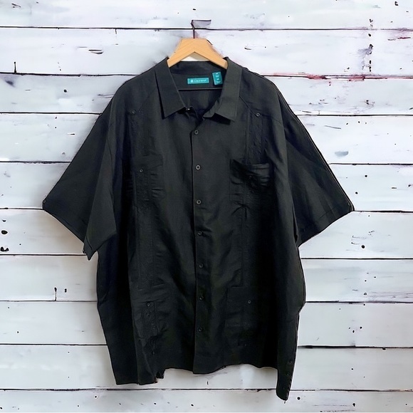 Cubavera Short Sleeve Button Down Guayabera Casual Camp Shirt Men’s Size 4XL - Picture 1 of 10